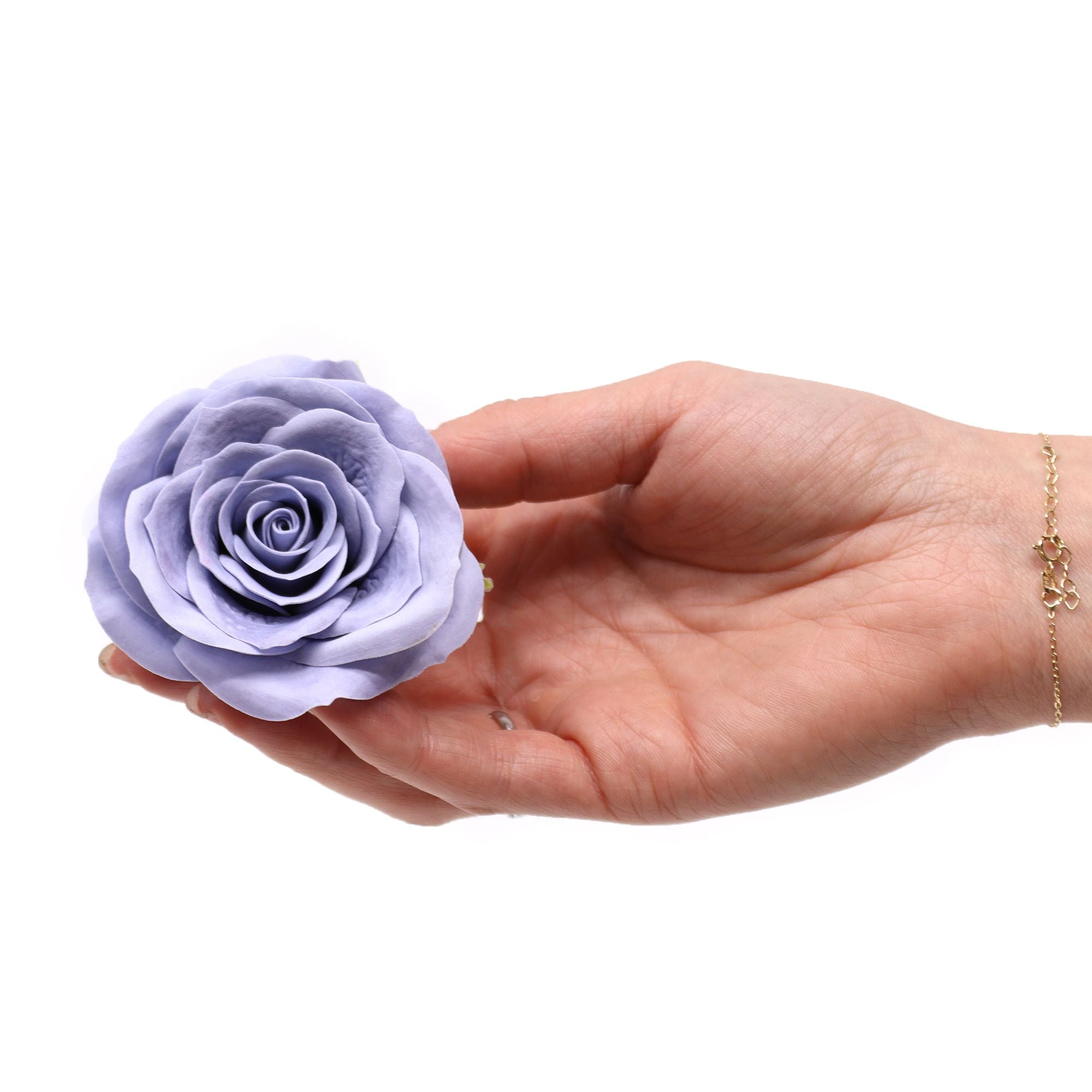 Flor de jabón artesanal -  Vintage Rose - Azul