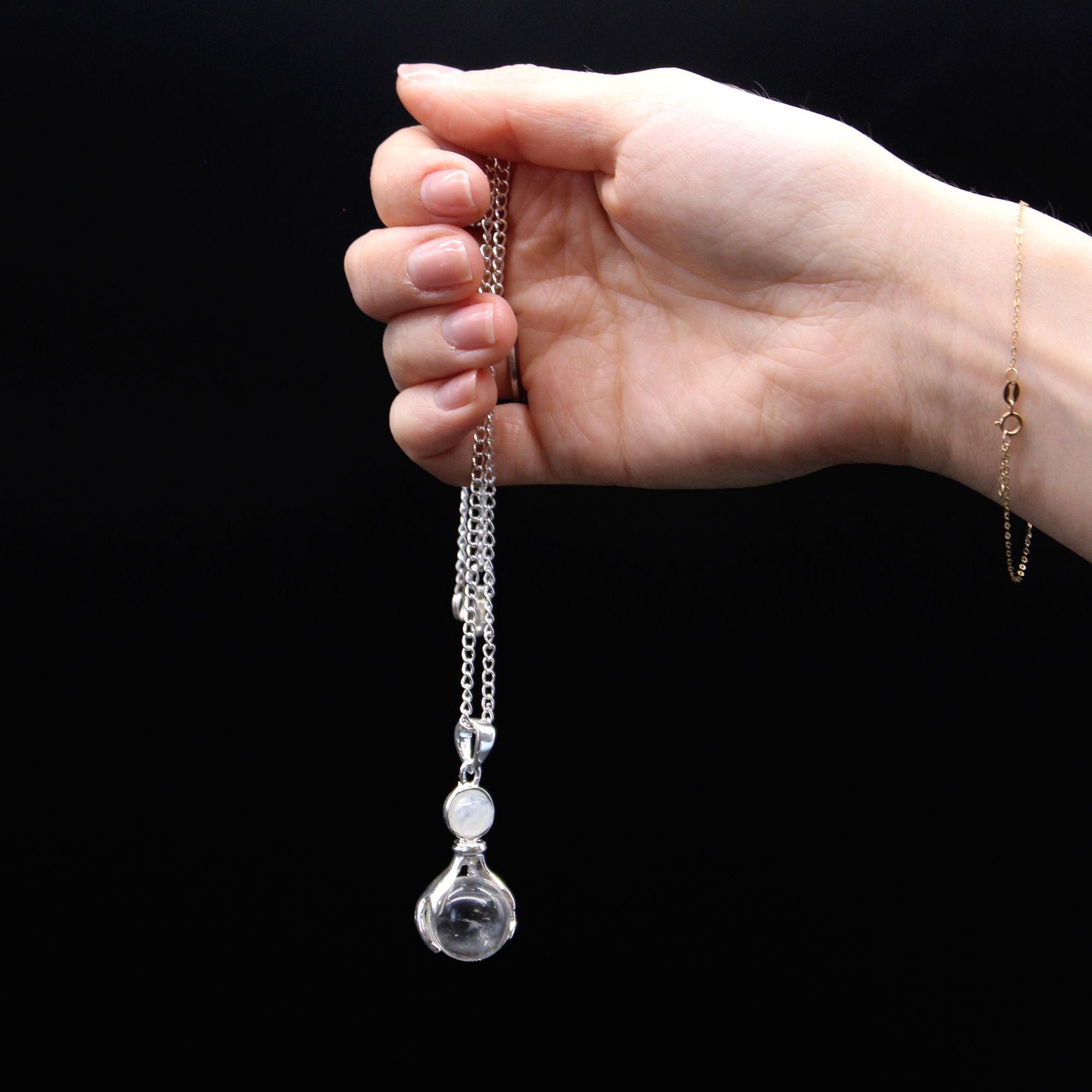 Colgante de Manos Curativas de Piedras Preciosas - Amatista