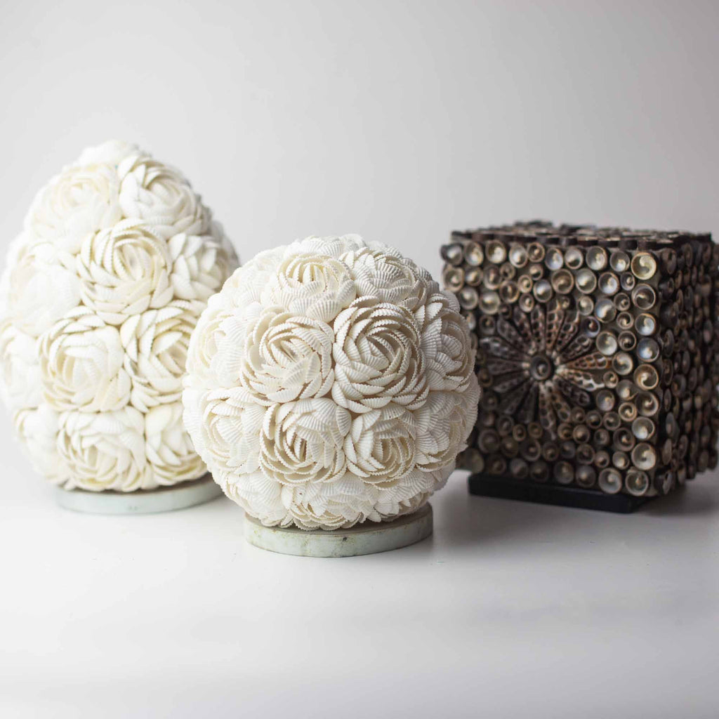 Lámpara Boho Sea Shell - Rosa Ovalada - 20cm