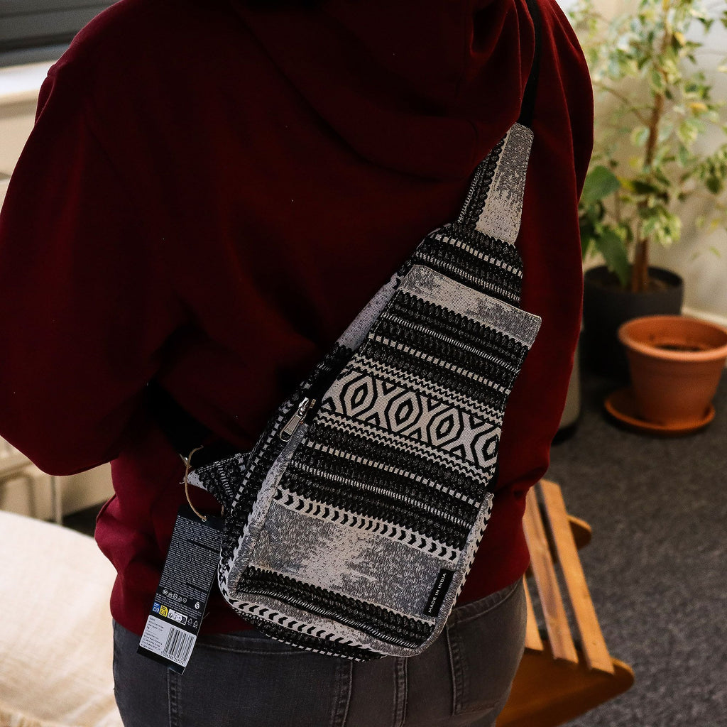 Bolsas de Jacquard Natural - Caravana Urbana - Bolso Cruzado