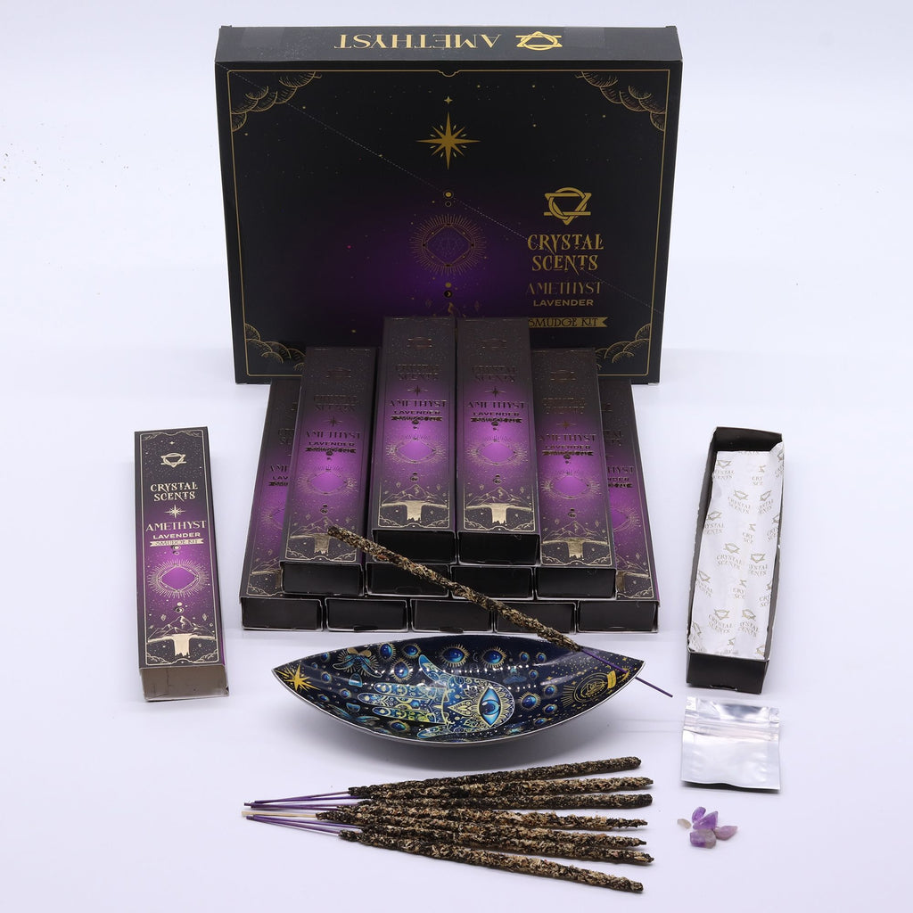 Incienso Smudge con fragancia de amatista - Lavanda
