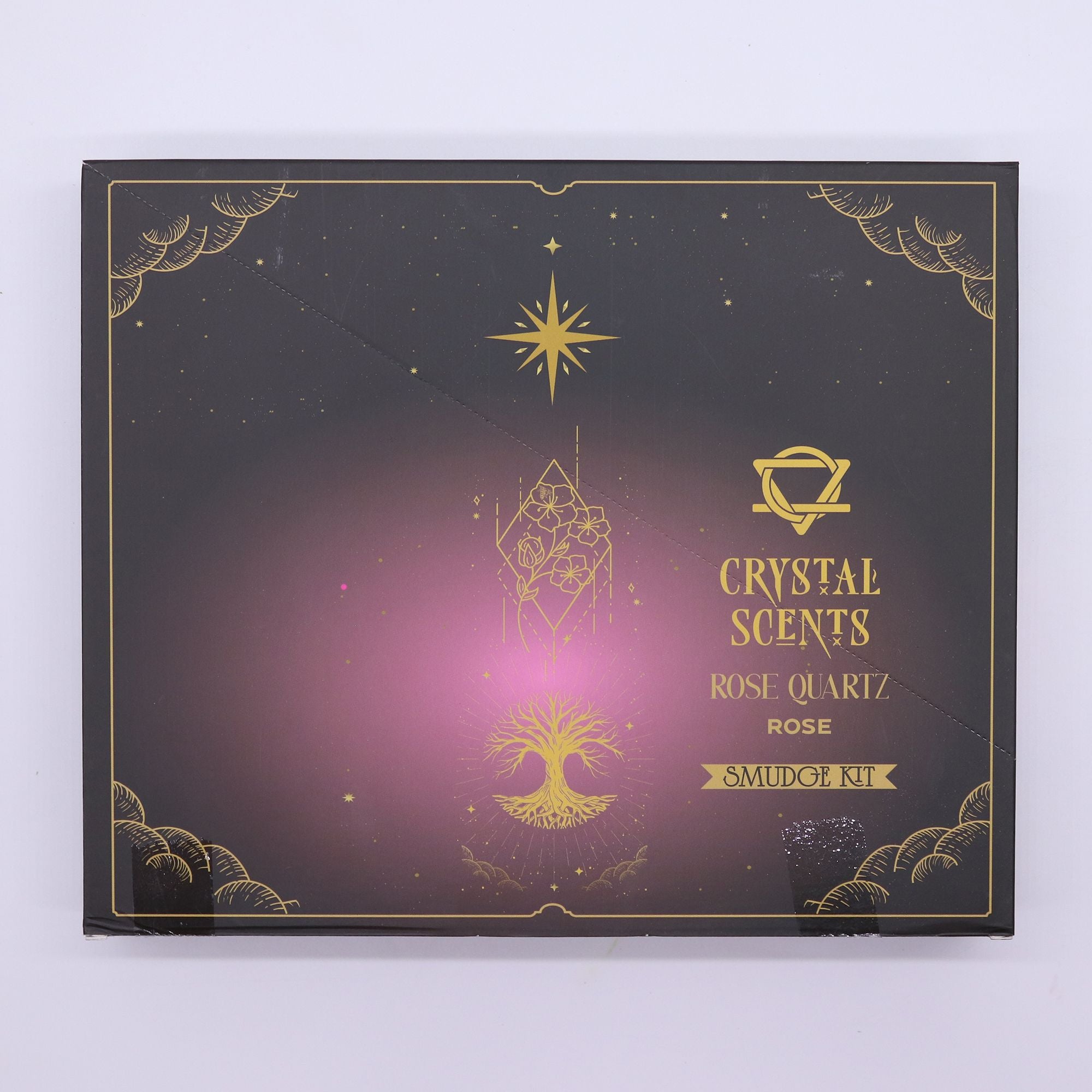 Incienso de purificación con aroma a cuarzo rosa cristal - Rosa