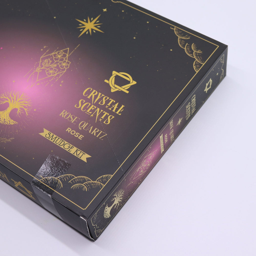 Incienso de purificación con aroma a cuarzo rosa cristal - Rosa