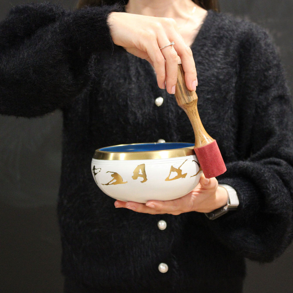 Juego de Cuenco Tibetano Lrg - Fase Lunar - Negro 14cm