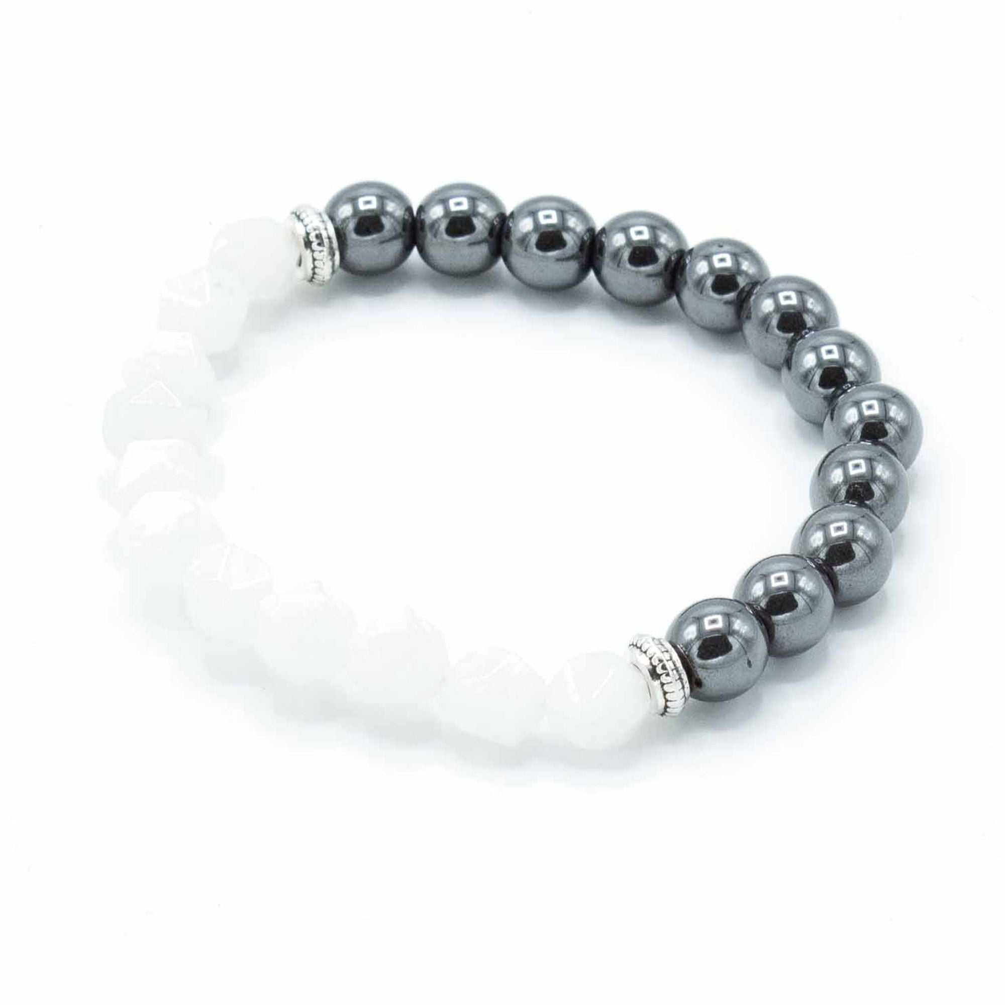 Pulsera de Piedra Preciosa Tallada - Piedra de Cuarzo Mágnetico